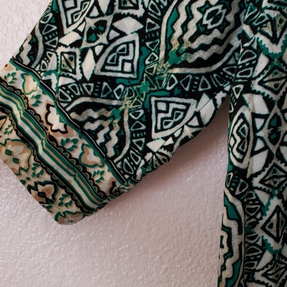 Grifflin Paris Green Modern Print Shift Dress Size S - Picture 5 of 10